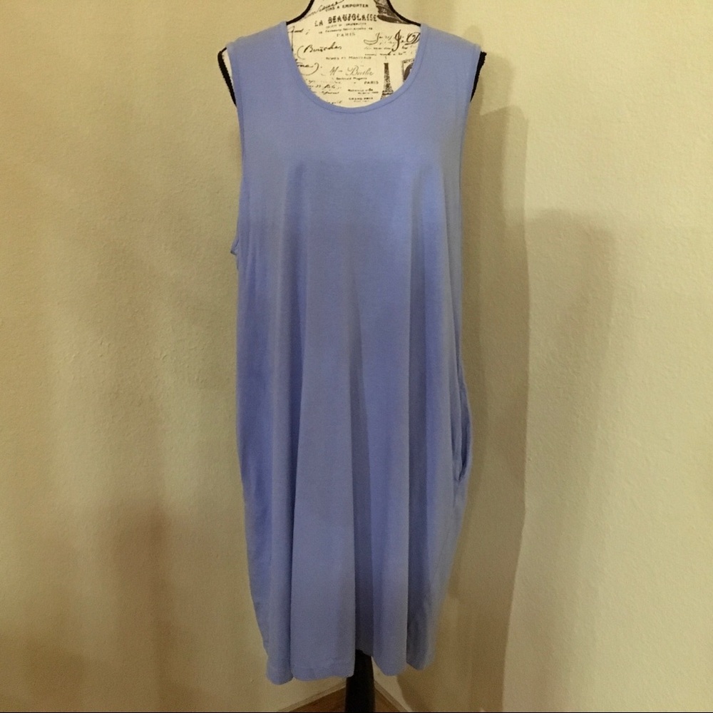 North style blue dress